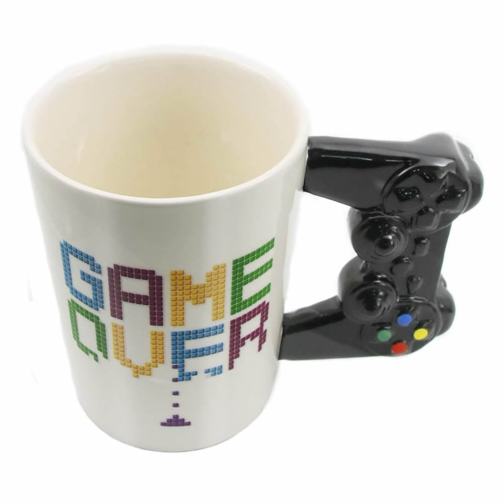 Gamer Mug with Controller Shaped Handle