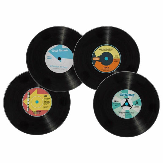 Glass Record Coasters