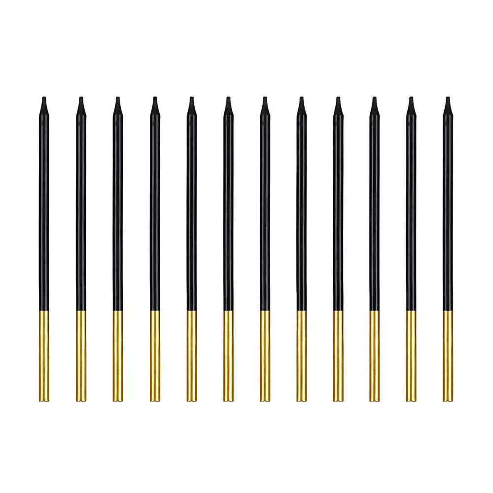 14cm Tall Birthday Cake Candles - Black
