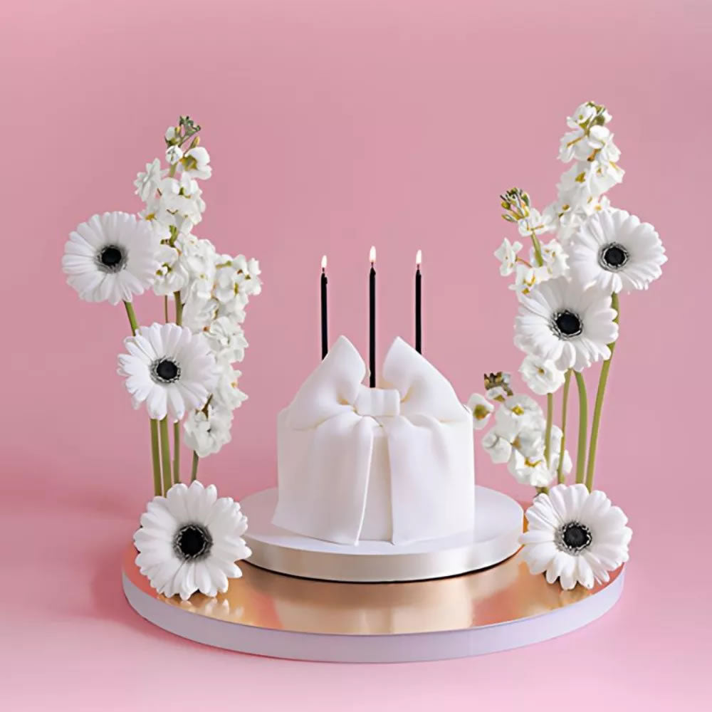 14cm Tall Birthday Cake Candles - Black