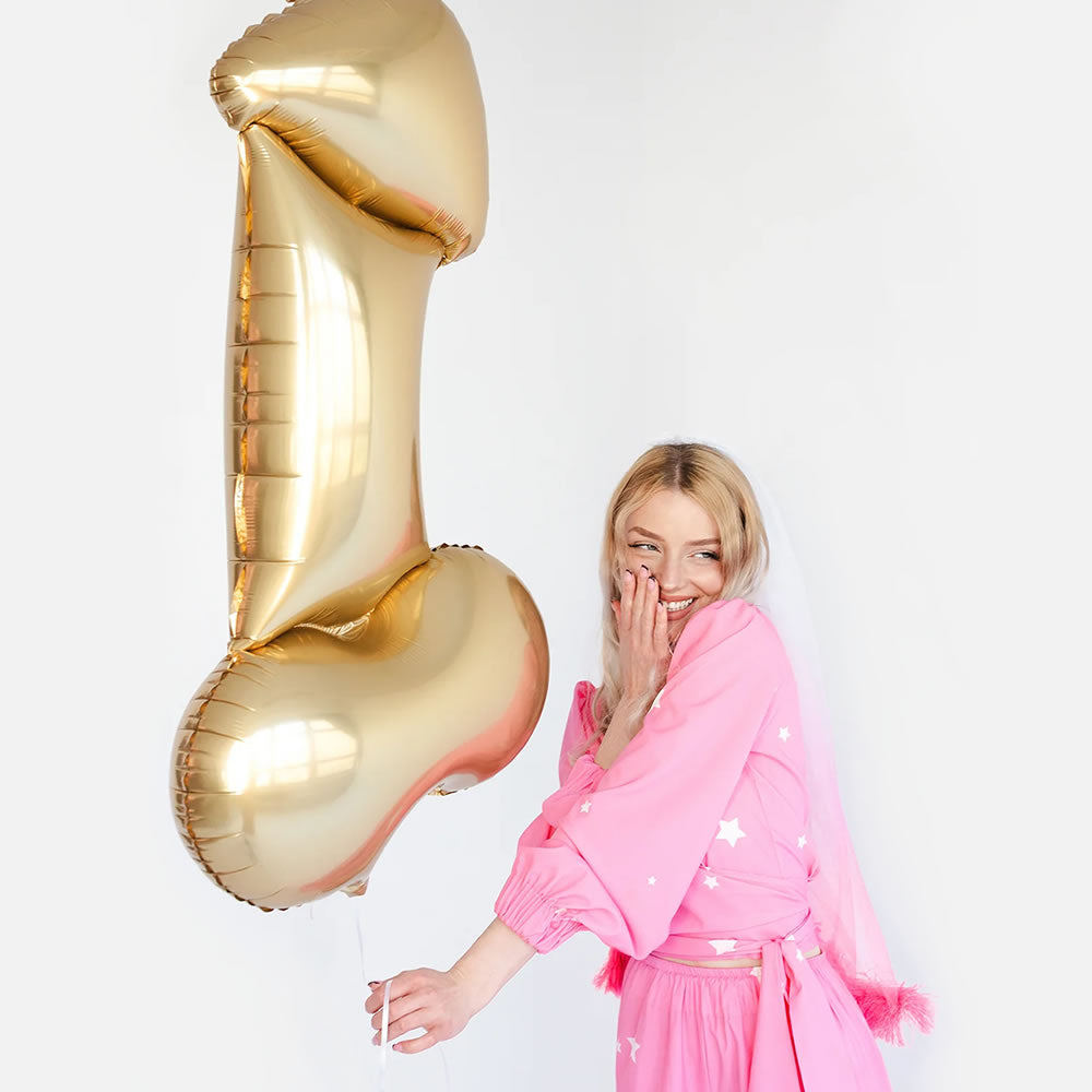 Jumbo Penis Balloon - Gold