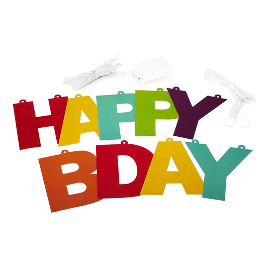 Happy BDay LED Letter Banner
