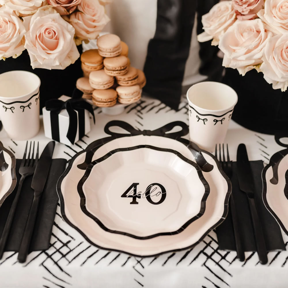 Hello 40 Birthday Paper Plates