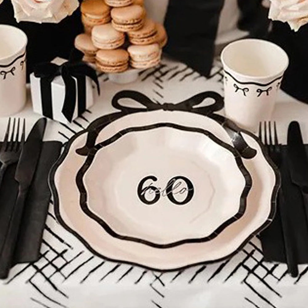 Hello 60 Birthday Paper Plates