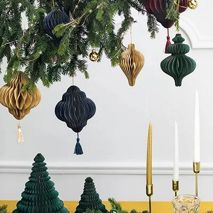 Icicle Paper Honeycomb Bauble