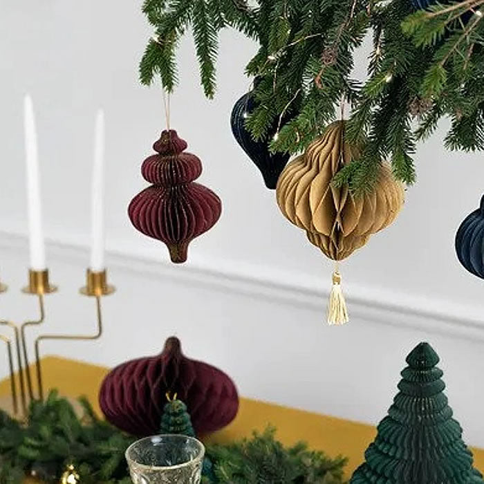 Icicle Paper Honeycomb Bauble
