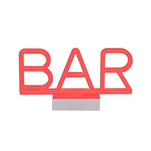 Neon Effect Bar Sign Light - Red