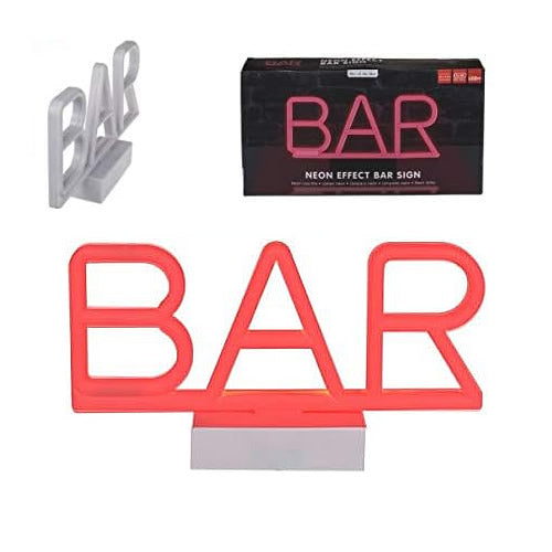 Neon Effect Bar Sign Light - Red