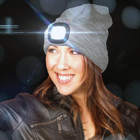 LED Beanie Hat - Grey