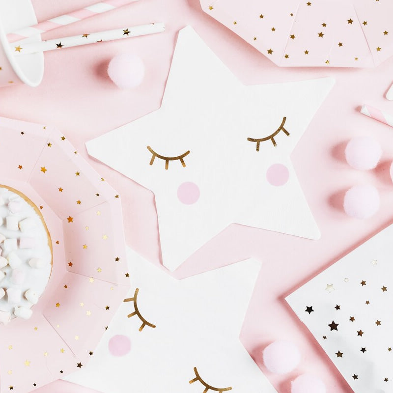 Sleeping Unicorn Star Paper Napkins