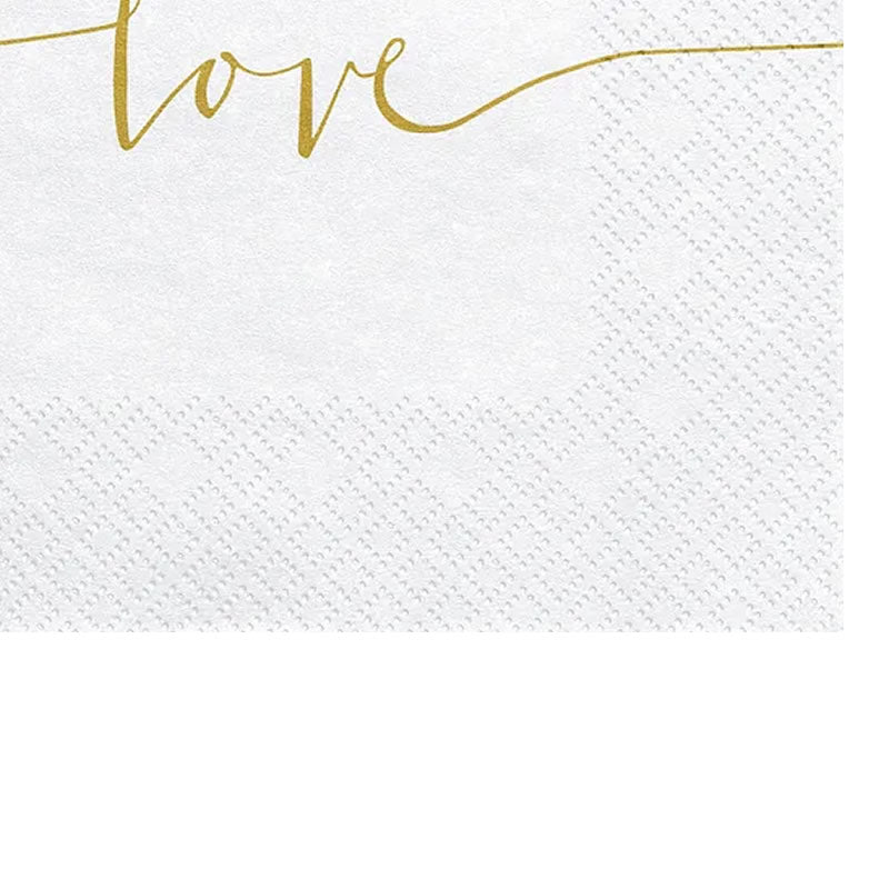 Gold Love Paper Napkins