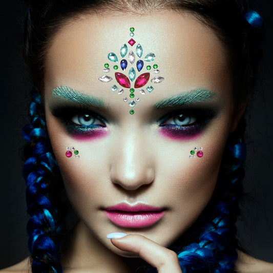 Mermaid Face Jewels and Glitter Set