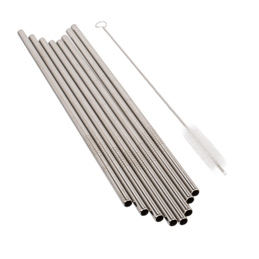 Reusable Metal Straws with Cleaning Brush