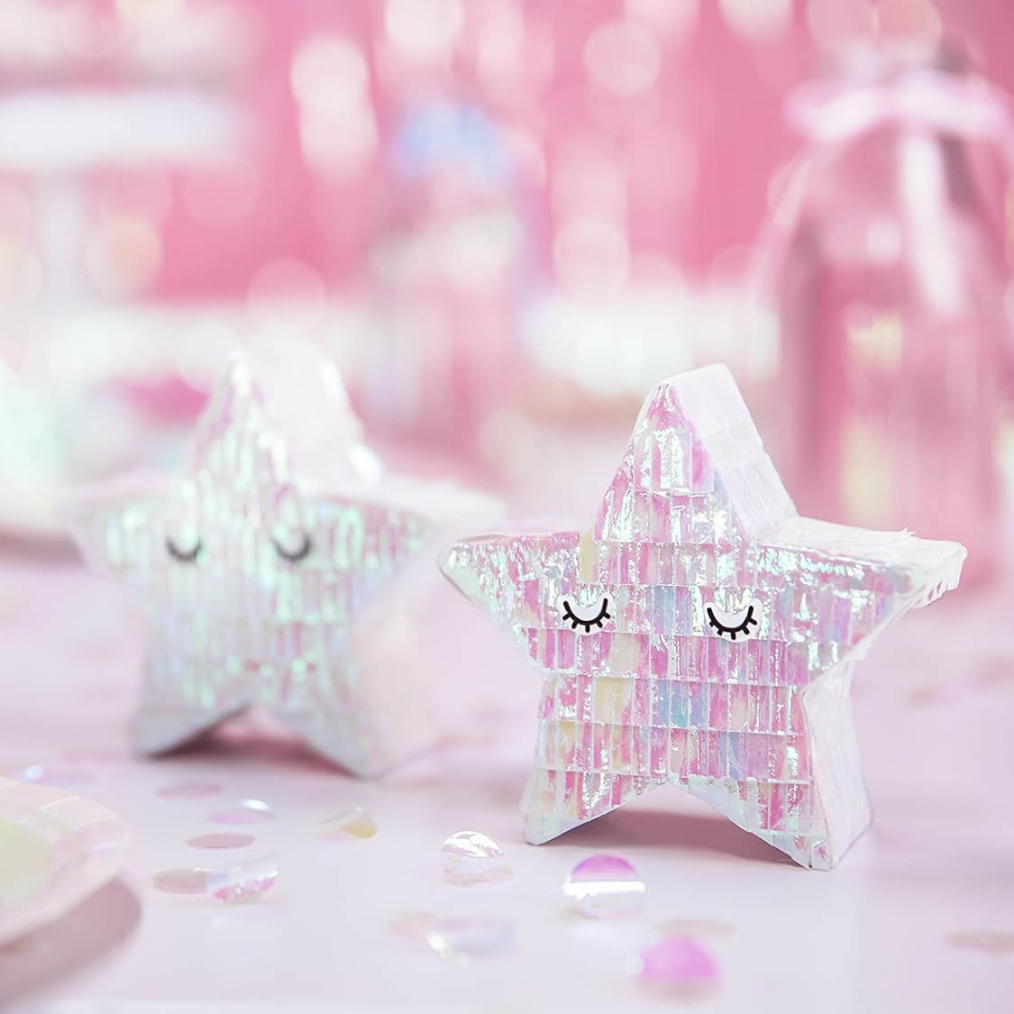 Mini Iridescent Star Piñata Box