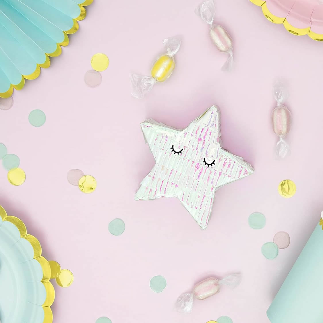 Mini Iridescent Star Piñata Box