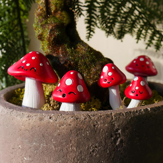 Mini Mushrooms Plant Markers