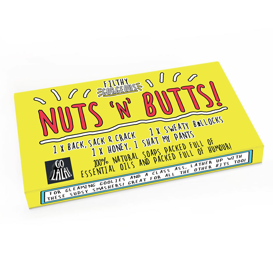 Nuts ‘n’ Butts – Gift Set of Three Soap Bars