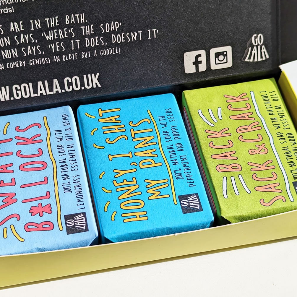 Nuts ‘n’ Butts – Gift Set of Three Soap Bars
