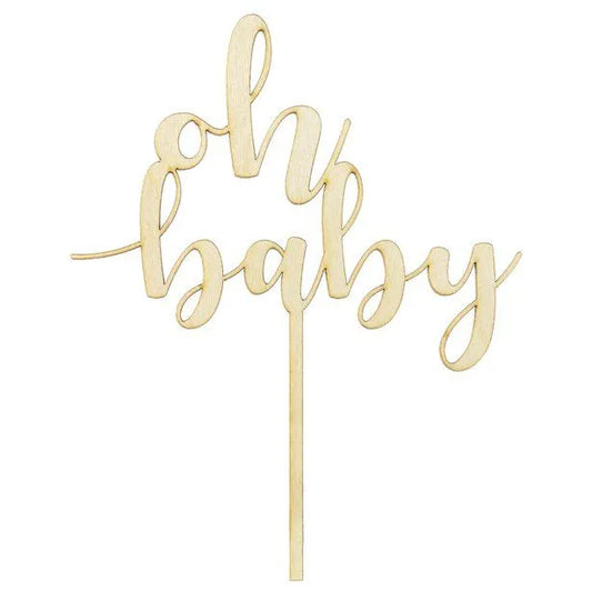 Oh Baby Wooden Cake Topper