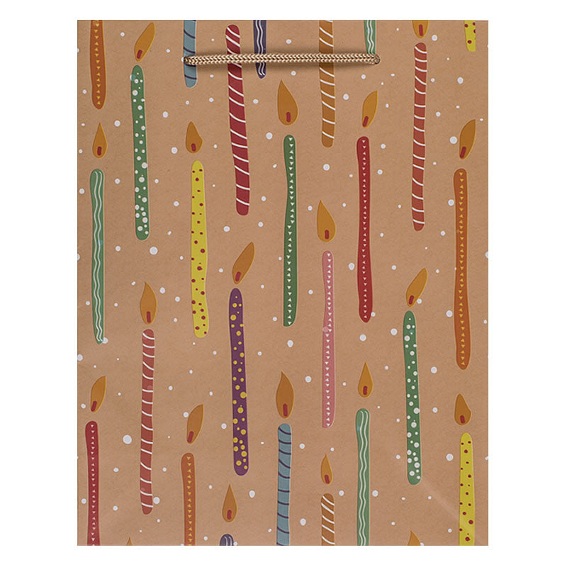 Birthday Paper Gift Bags, 4 Designs with Balloons or Candles