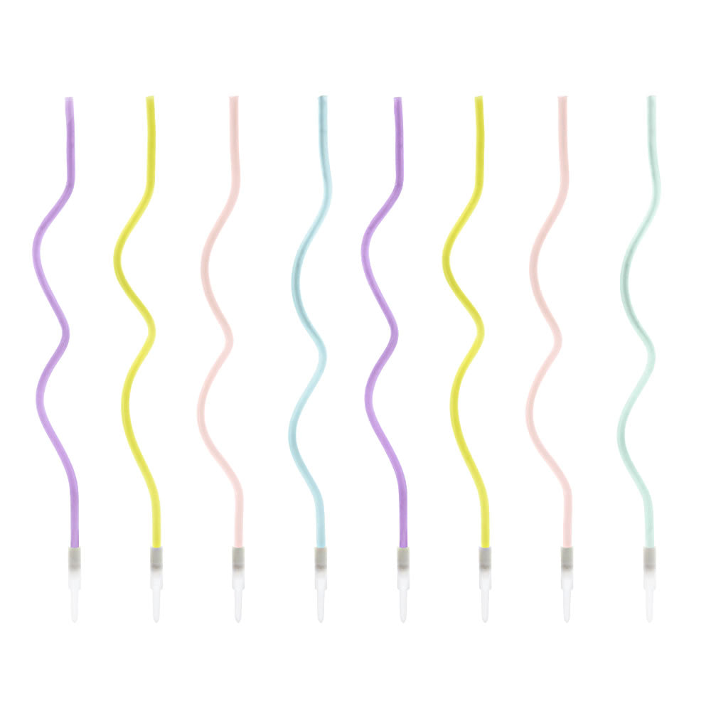 Pastel Swirly Cake Candles