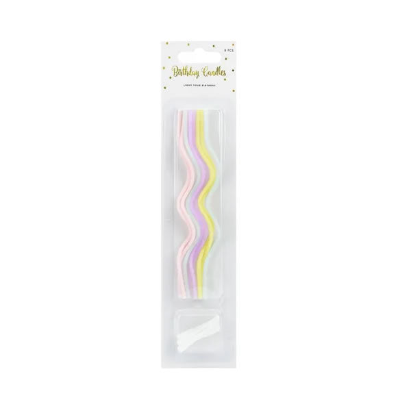 Pastel Swirly Cake Candles