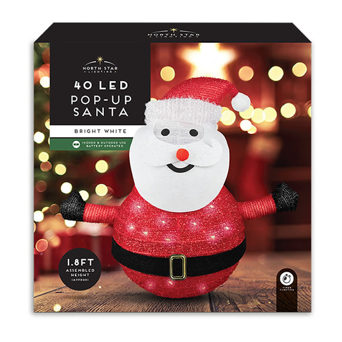 60cm LED Pop-Up Santa