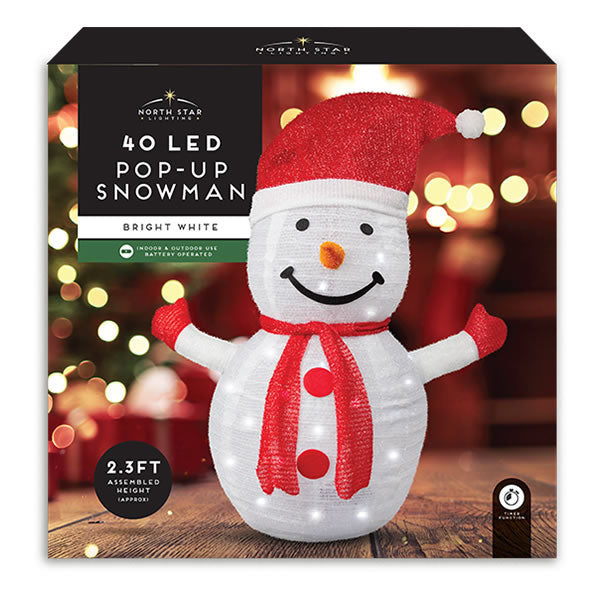 70cm LED Pop-Up Snowman