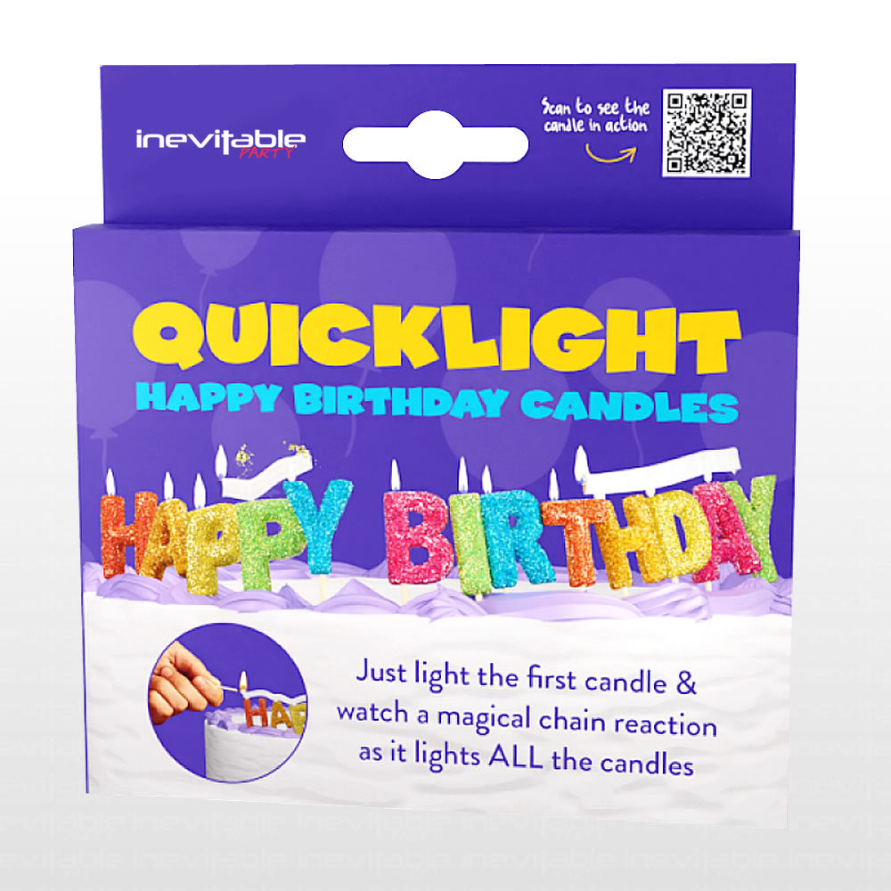 Quicklight Happy Birthday Glitter Candles