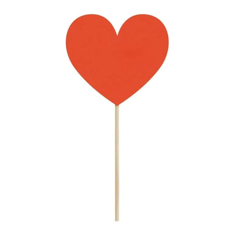 Red Heart Cupcake Toppers