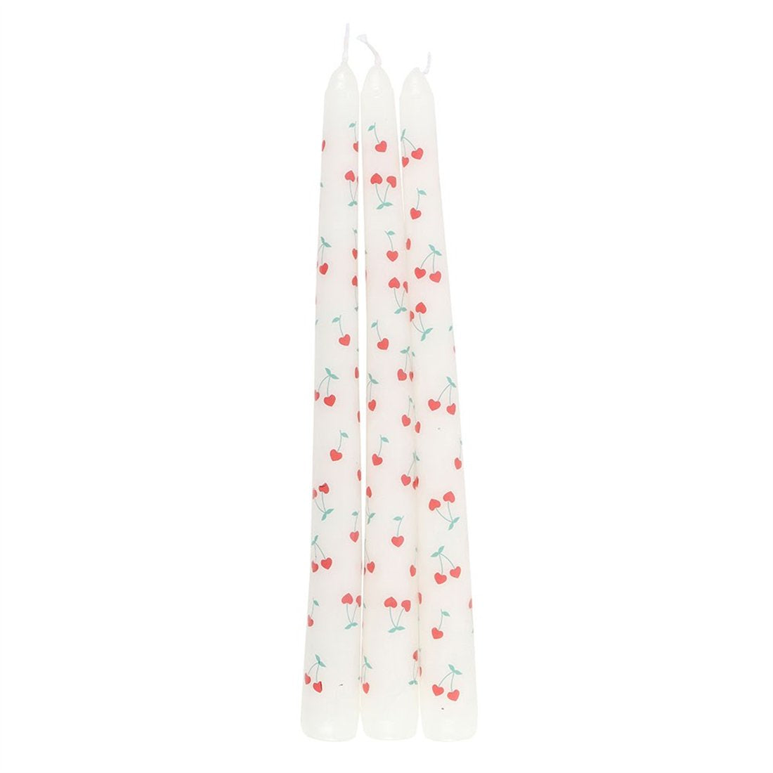 Cherry Pattern Taper Candles