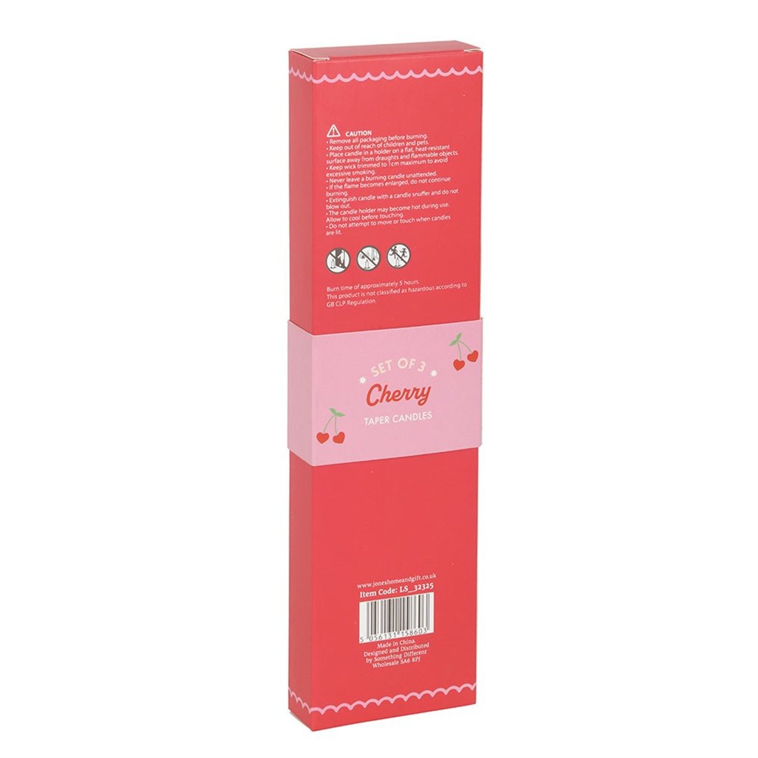 Cherry Pattern Taper Candles