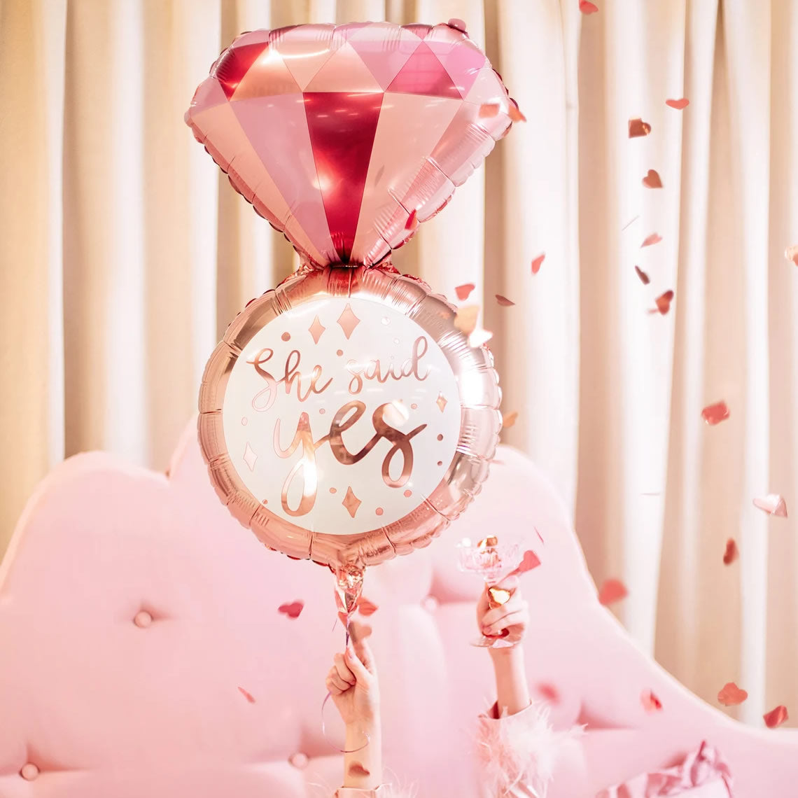 'She Said Yes' Ring Shaped Foil Balloon