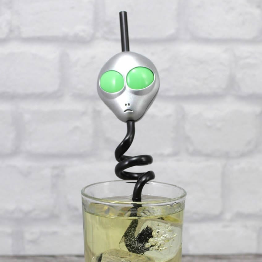 Talking Alien Message Straw