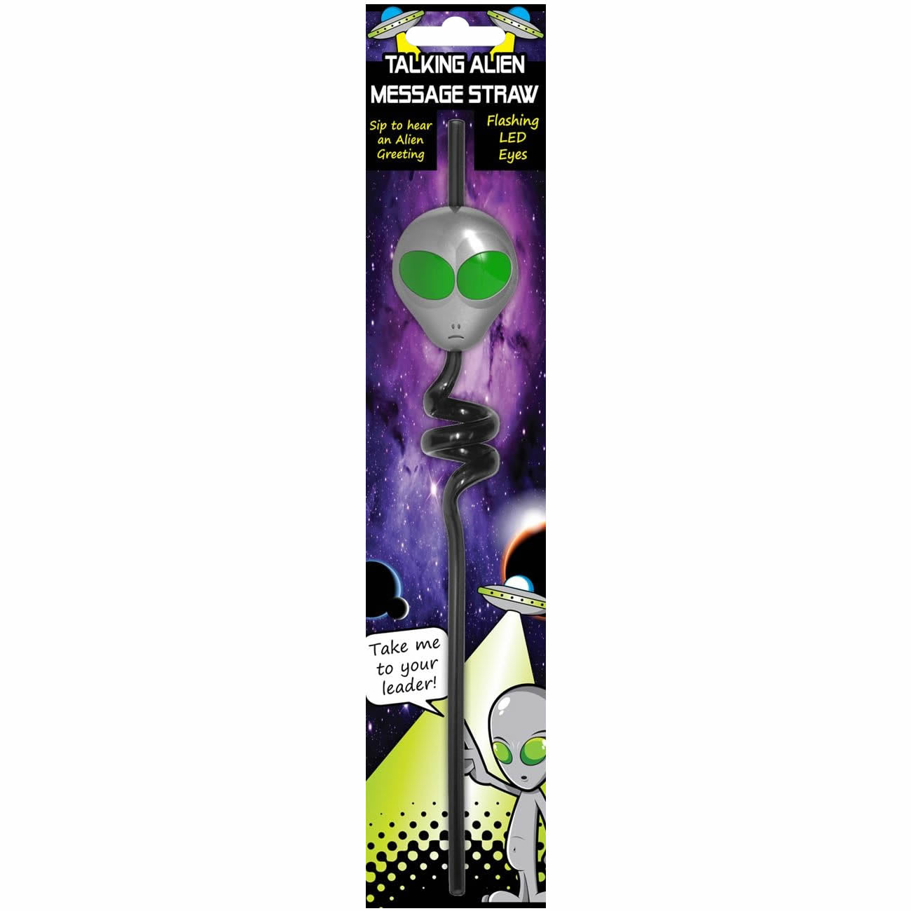 Talking Alien Message Straw