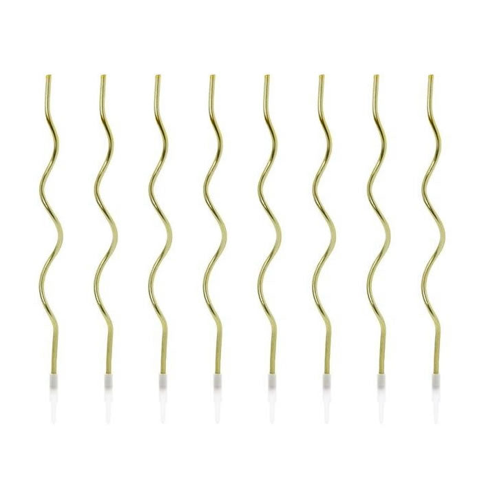 Metallic Gold Swirly Cake Candles