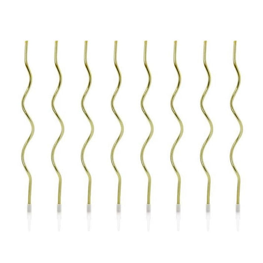 Metallic Gold Swirly Cake Candles