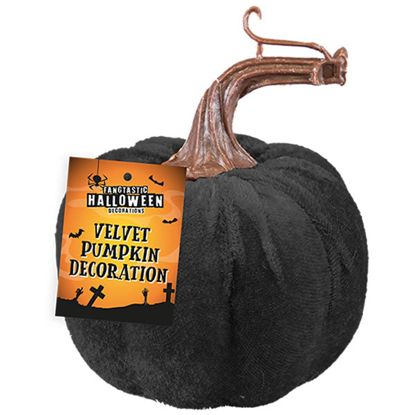 Velvet Pumpkin Decorations, 8.5cm
