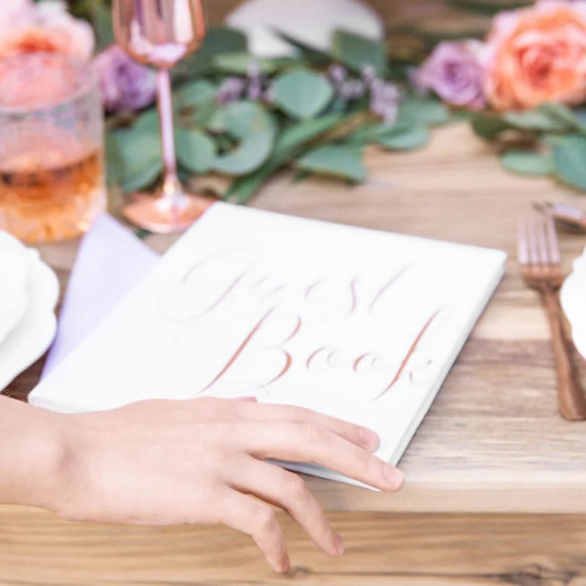 White Wedding Guest Book