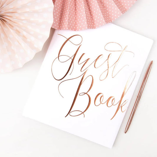 White Wedding Guest Book