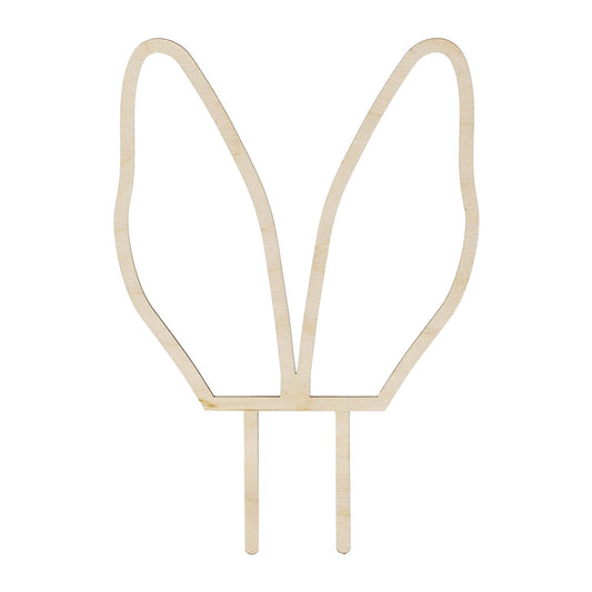 Bunny Ears Wooden Cake Topper