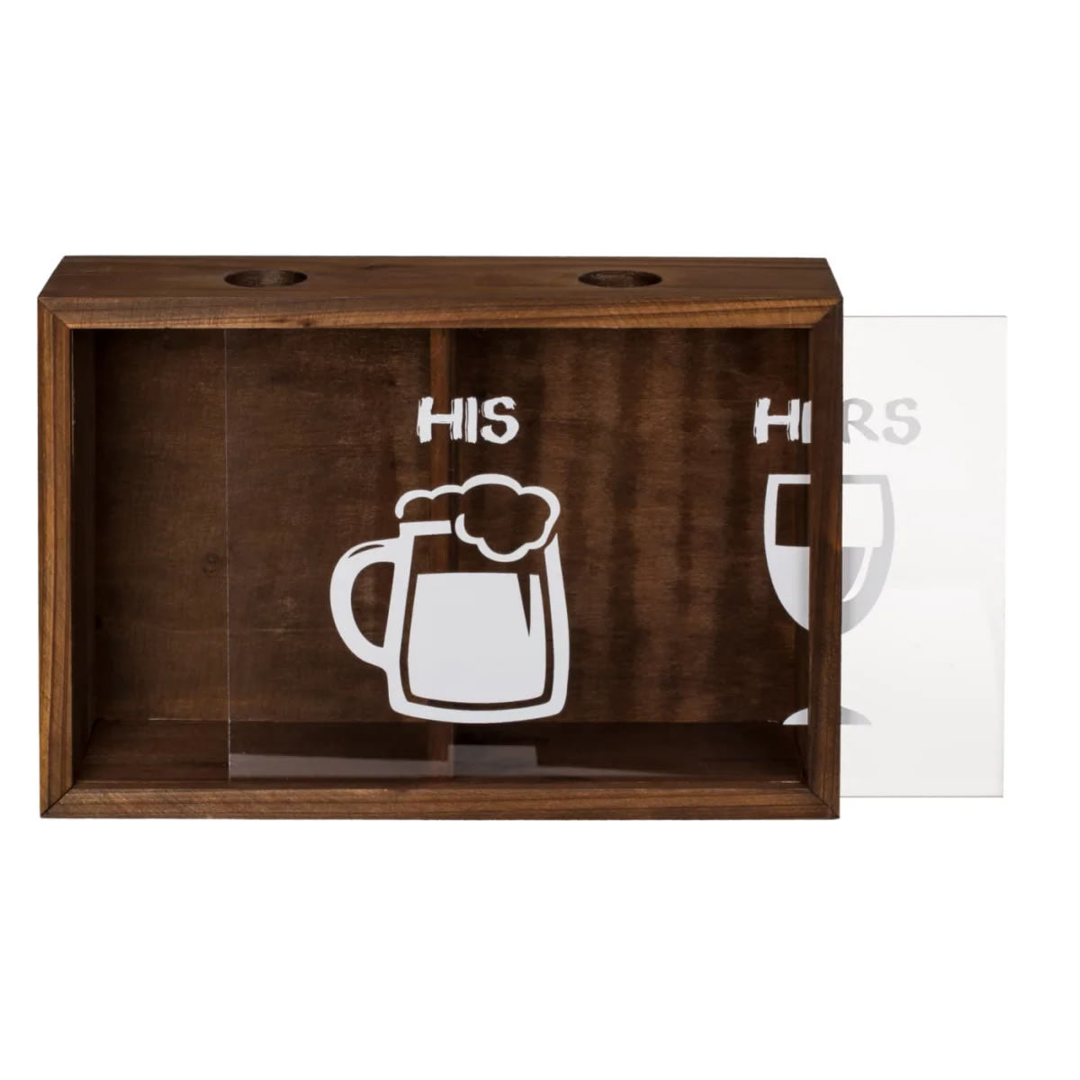 His and Hers Wooden Drink Cap Collector