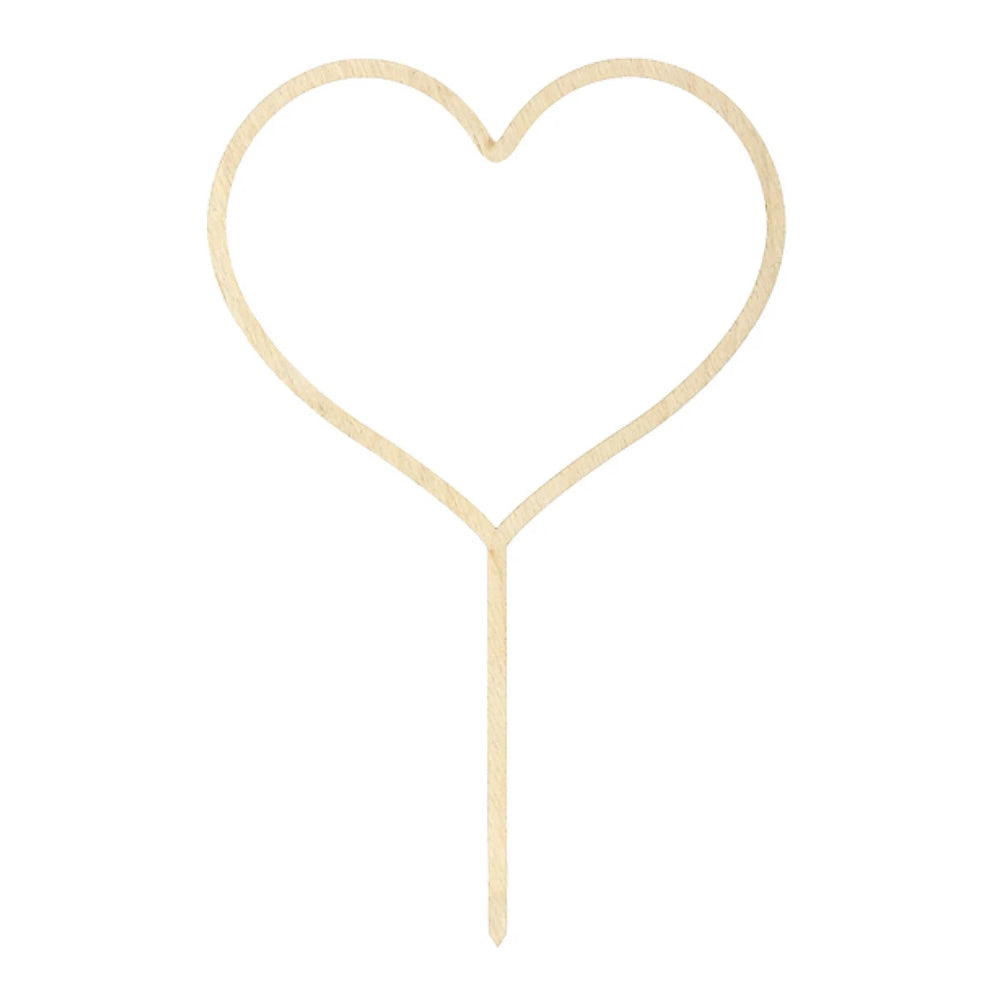 Wooden Heart Cake Topper 23cm