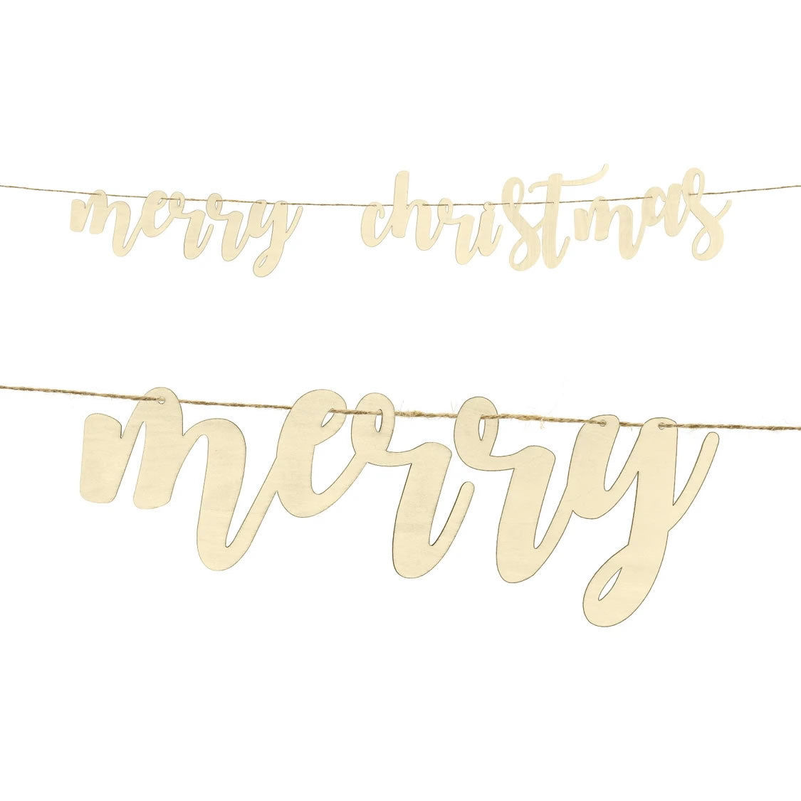 Wooden 'Merry Christmas' Banner