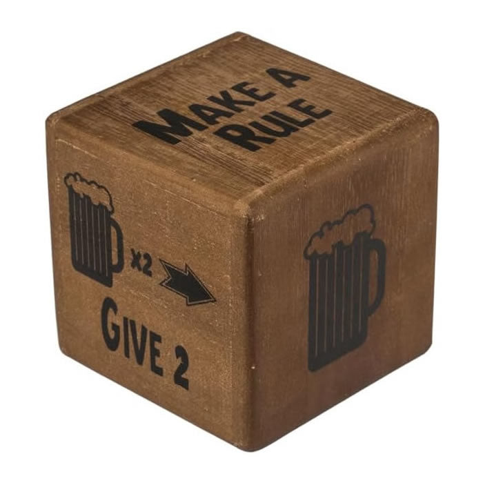 Wooden Dice Drinking Game, Set of 2