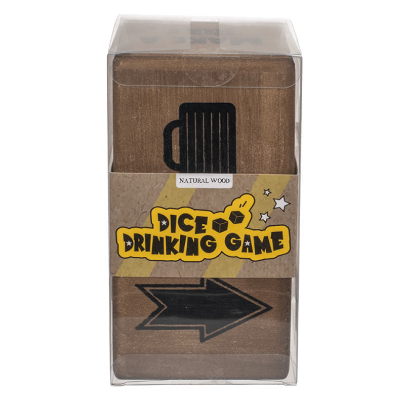 Wooden Dice Drinking Game, Set of 2