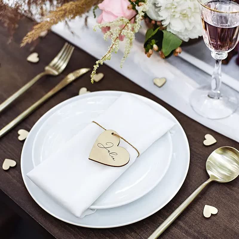 Wooden Hearts Table Confetti
