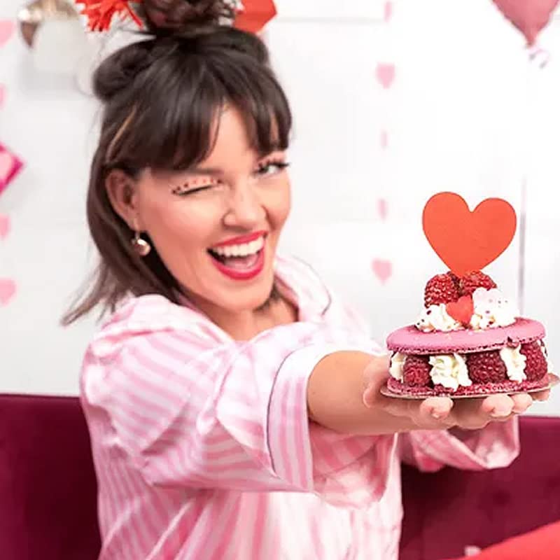 Red Heart Cupcake Toppers
