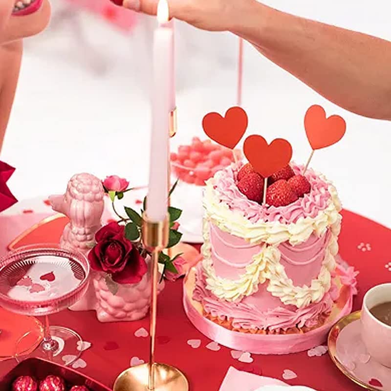 Red Heart Cupcake Toppers