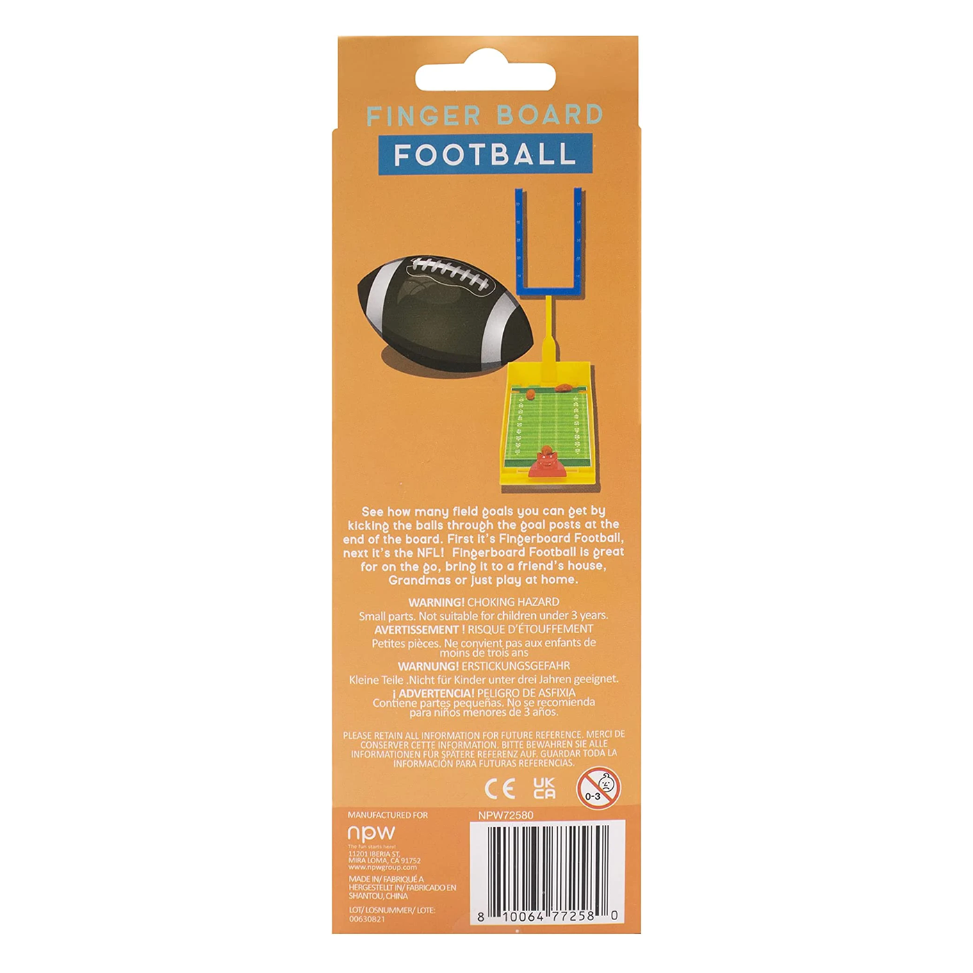Fingerboard American Football Pocket Game
